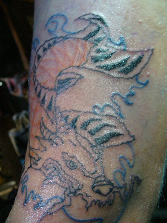 koi dragon tattoo detail