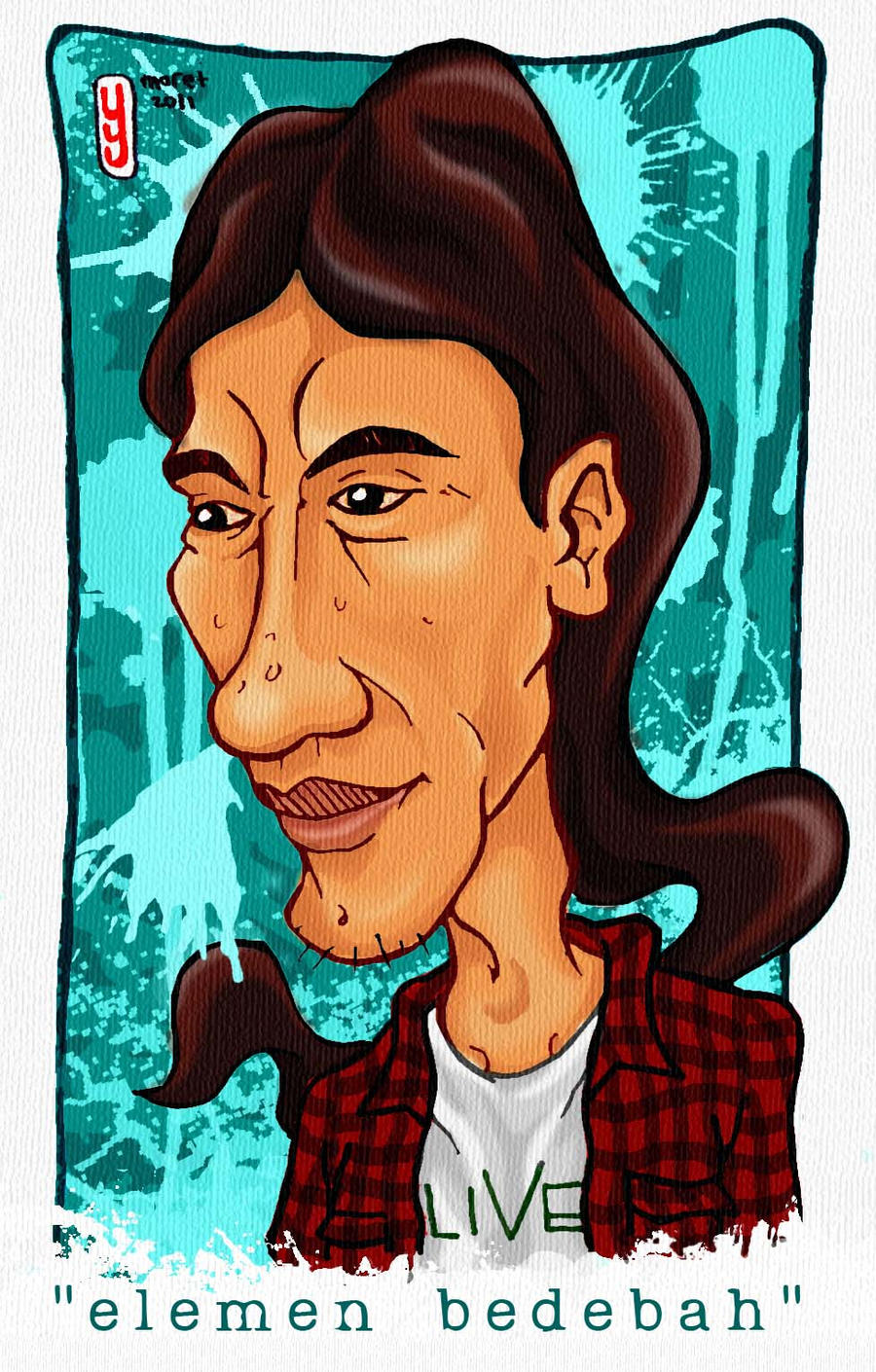 self portrait in caricature