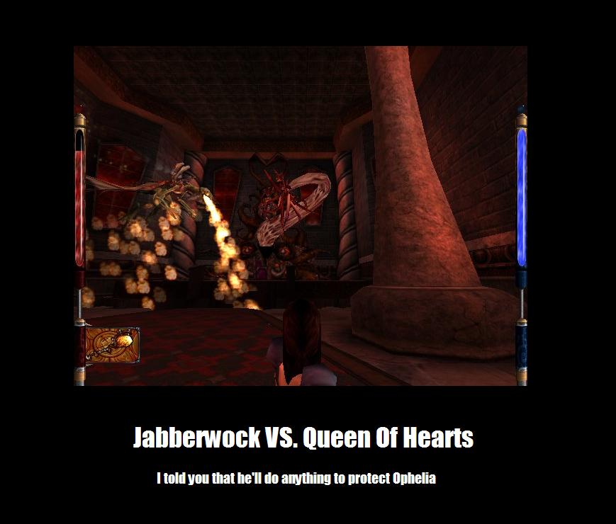 Jabberwock Vs. Queen Of Hearts