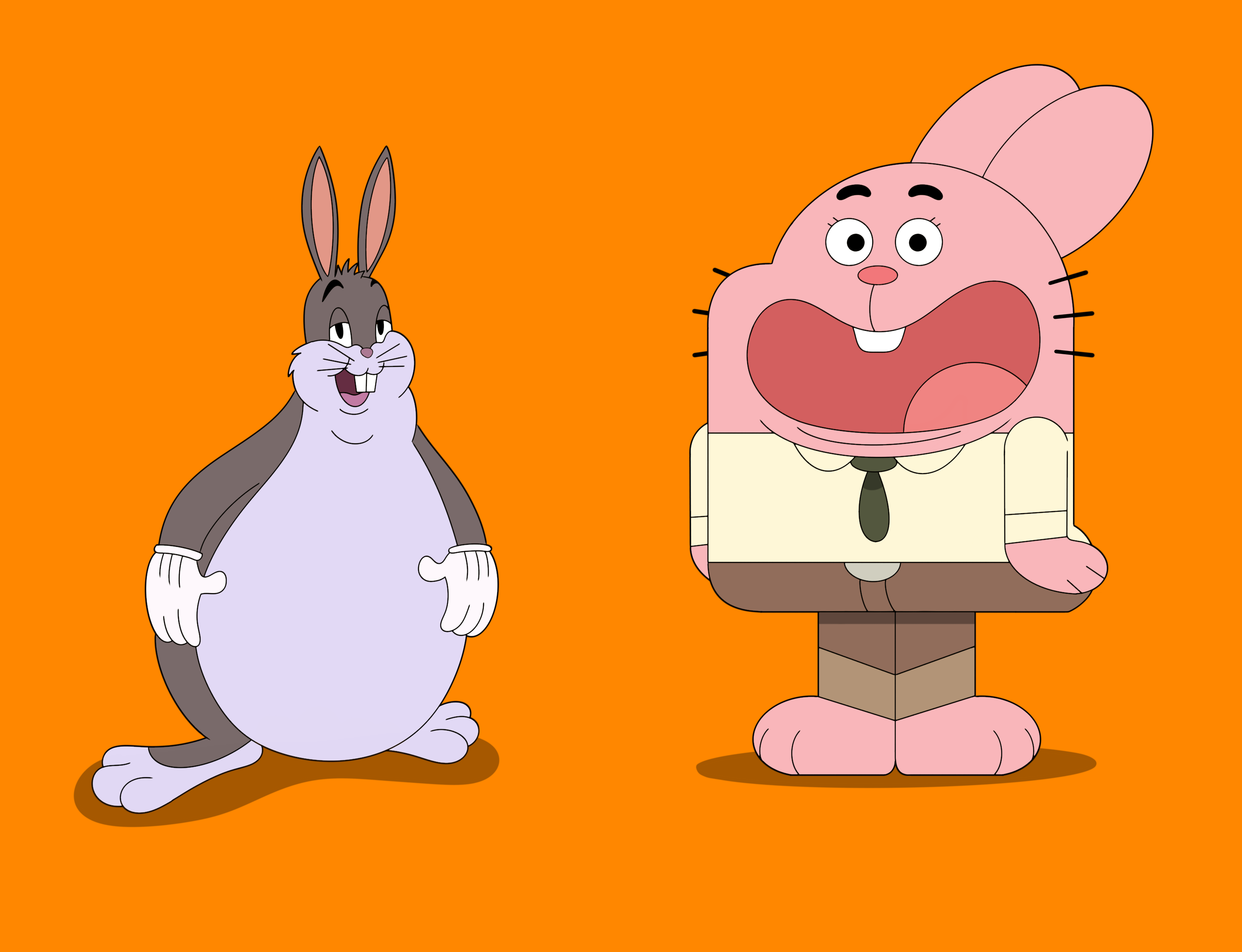 Fat Rabbids Characters Two Fat Bunnies by MrD2001 on DeviantArt