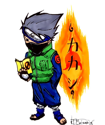 chibi kakashi full colored