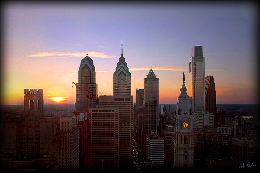 Philly Skyline 2008 - Sunset