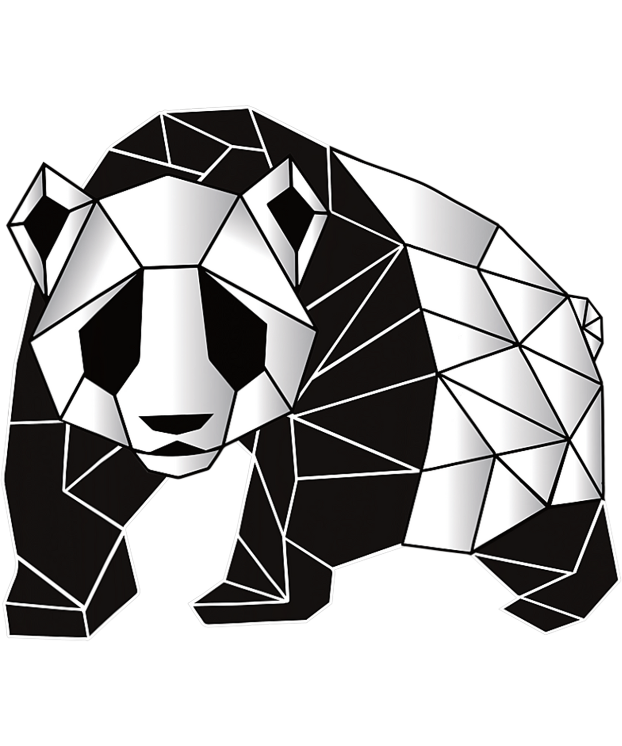 Big panda panda bear giant panda polygon triangle by virginiakin on ...