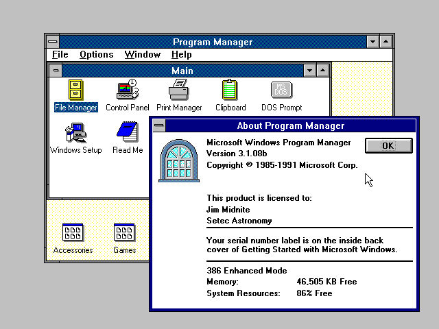 Windows 3.1.08b ! by OltScript313 on DeviantArt