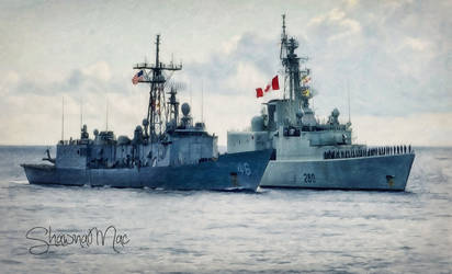 USS Rentz and HMCS Iroquois