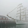 Mexican Sailboat in Halifax Fog