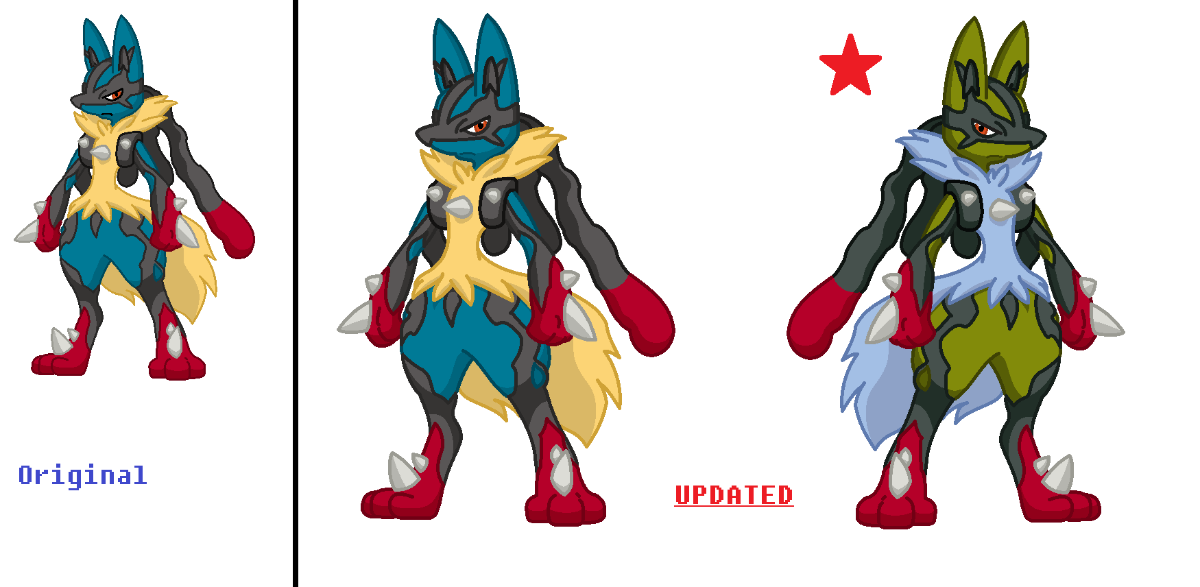 Pokemon Palette Swaps — Mega Lucario and shiny Mega Rayquaza!