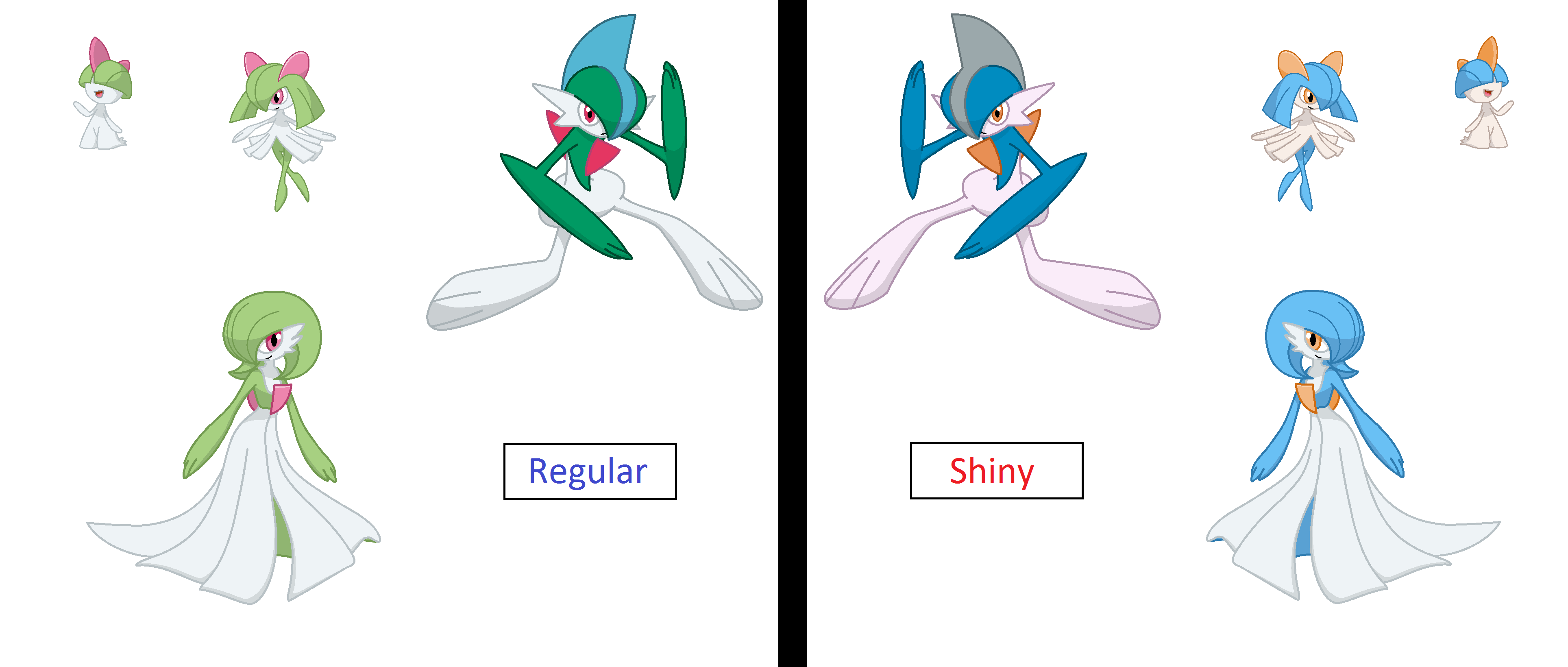 MS Paint: Eevee Evolution Line (Regular and Shiny) by Poke-Sonic-ZillaSaur  on DeviantArt