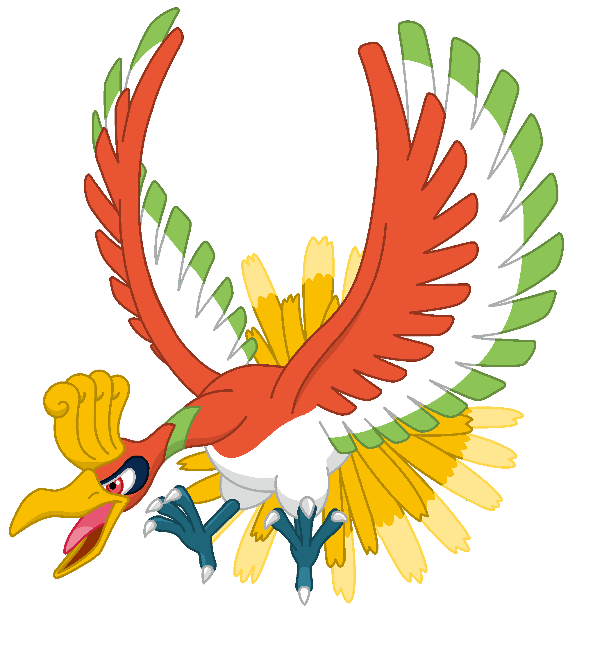 MS Paint: Ho-Oh - The Rainbow Pokemon by Poke-Sonic-ZillaSaur on DeviantArt