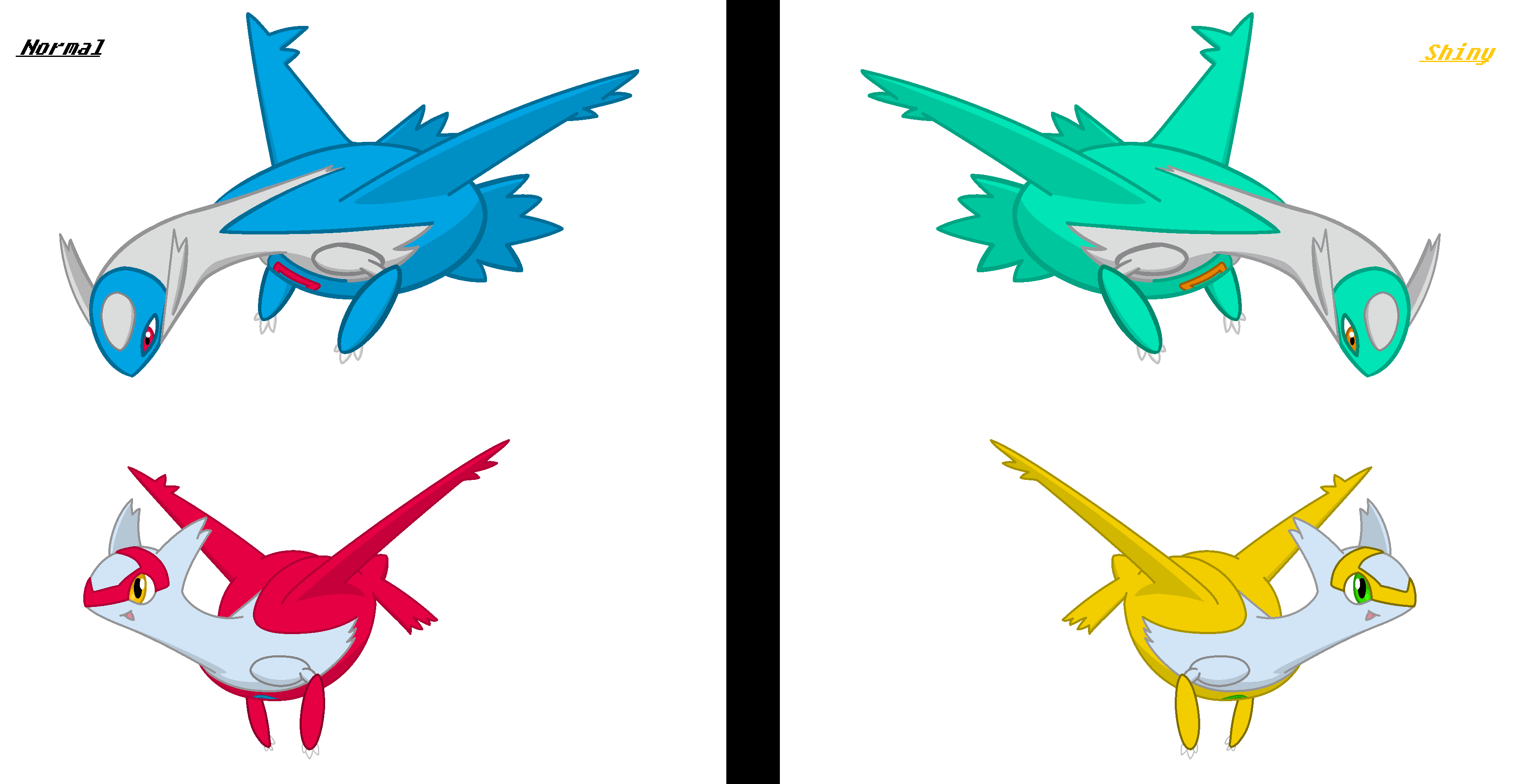 MS Paint: Eevee Evolution Line (Regular and Shiny) by Poke-Sonic-ZillaSaur  on DeviantArt