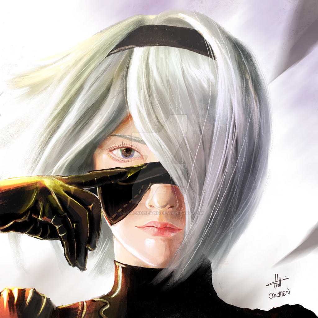 2B-portrait by CARMENCHEANG on DeviantArt