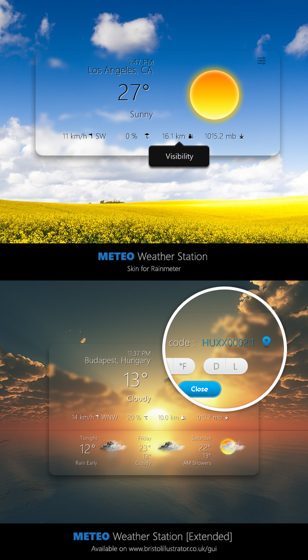 METEO Weather for Rainmeter