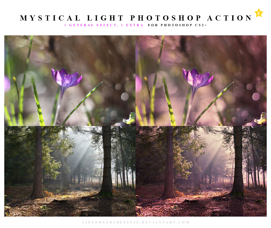 Mystical light Photoshop action