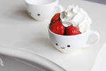Strawberry with cream by meganjoy