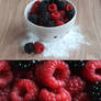 Raspberries and blackberries