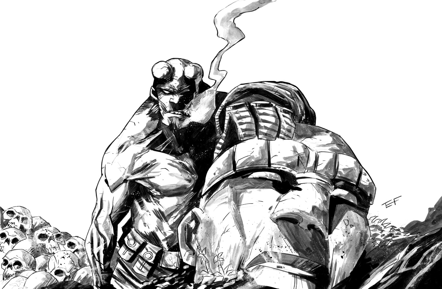 Hellboy brush study