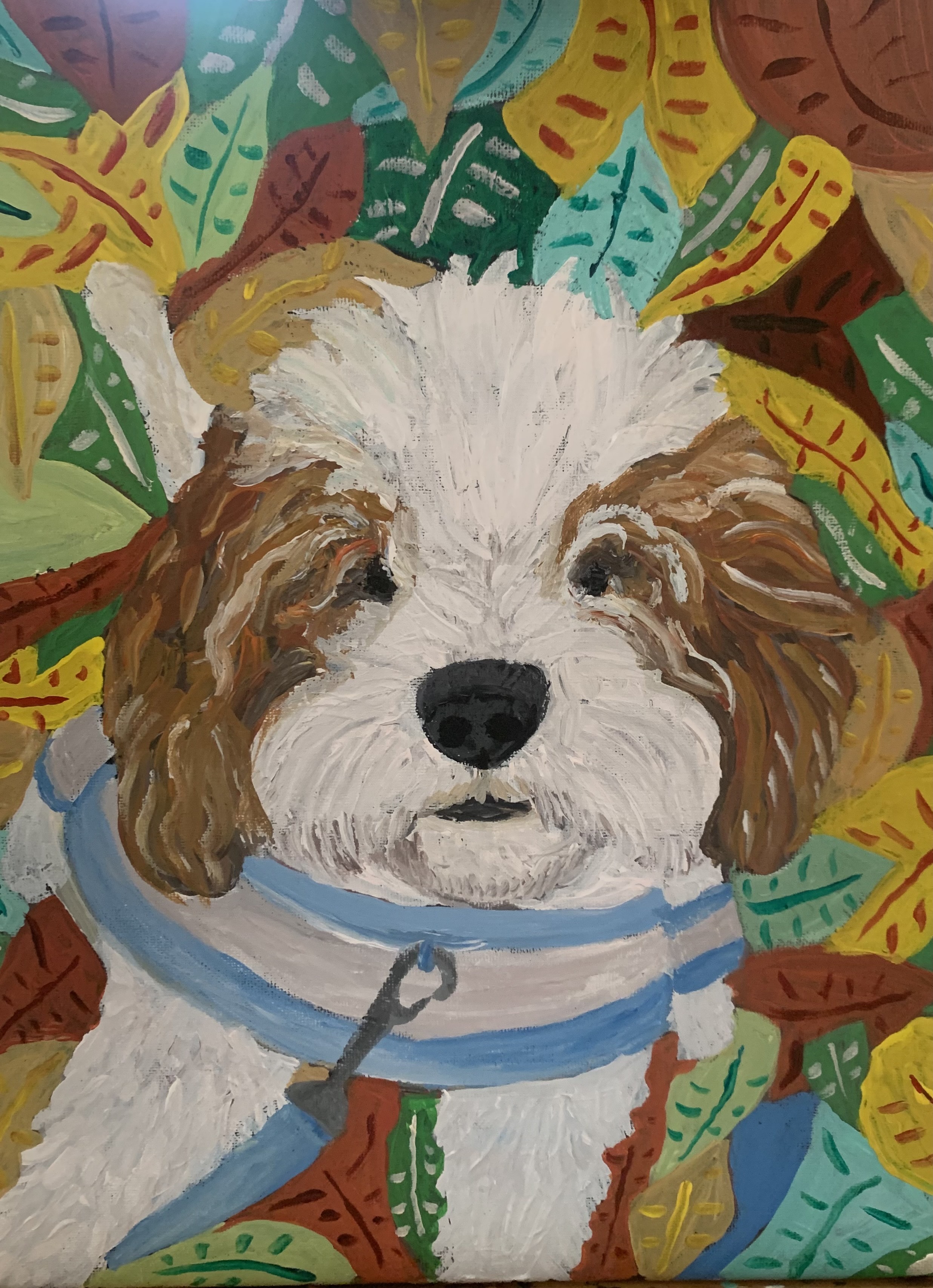 Cockapoo Pyrography Sprinkles the Cockapoo, Acrylic by nmerlin6 on DeviantArt
