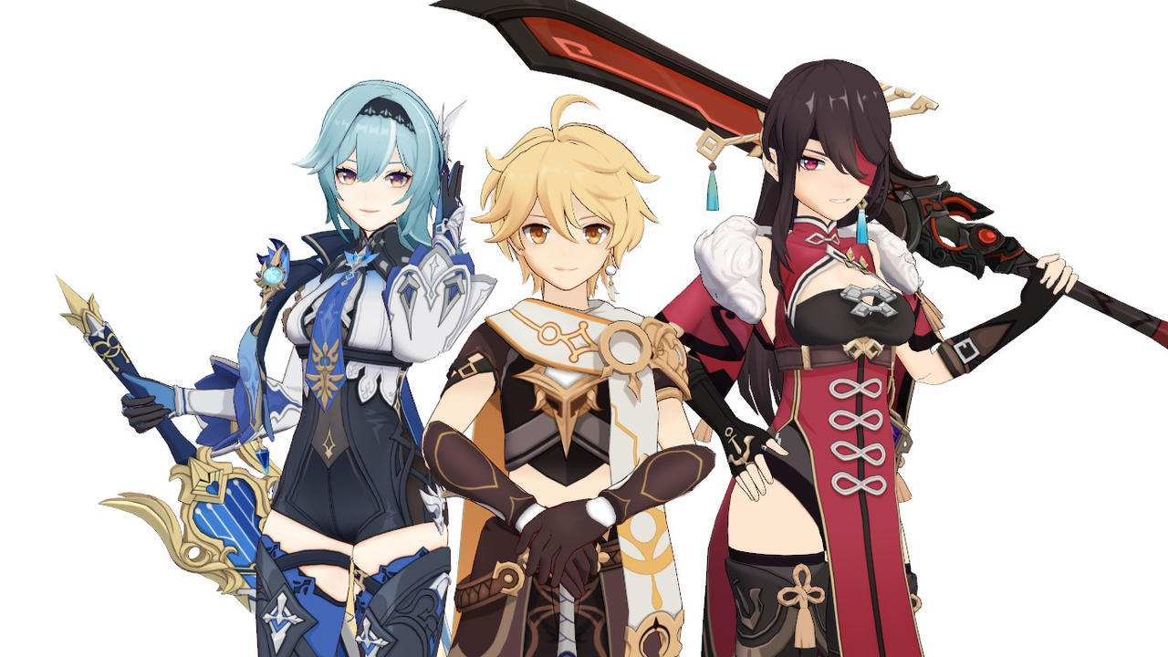 Aether, Eula, and Beidou by EbonyWildCard on DeviantArt