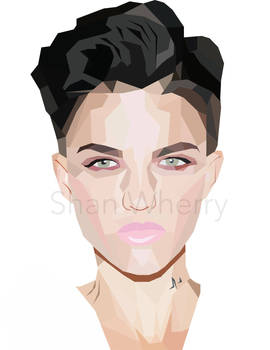 Geometric image of Ruby Rose