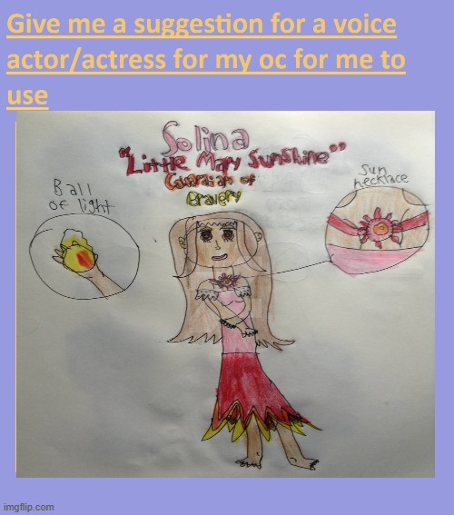 Give me a suggestion for voice actress for Solina