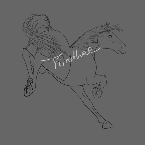 Horse lineart