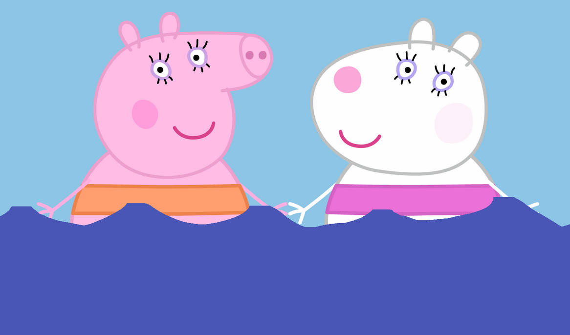 Mummy Pig And Mummy Sheep Are Swimming By PieraPigandFriends On DeviantArt mummy-pig-and-mummy-sheep-are-swimming-by-pierapigandfriends-on-deviantart