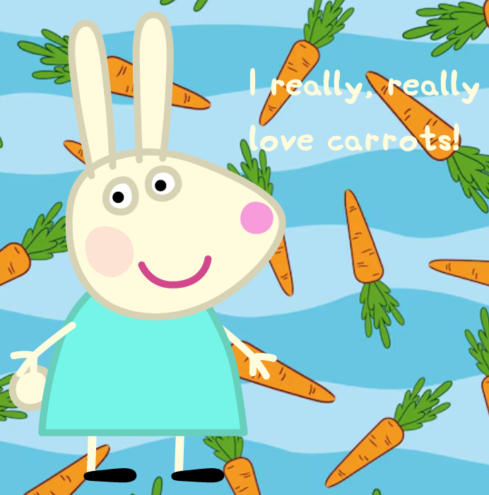 Rebecca Rabbit Has a Heart on Carrots by PieraPigandFriends on DeviantArt