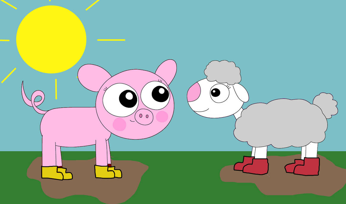 Two Feral Best Friends Jumping in Muddy Puddles by PieraPigandFriends ...