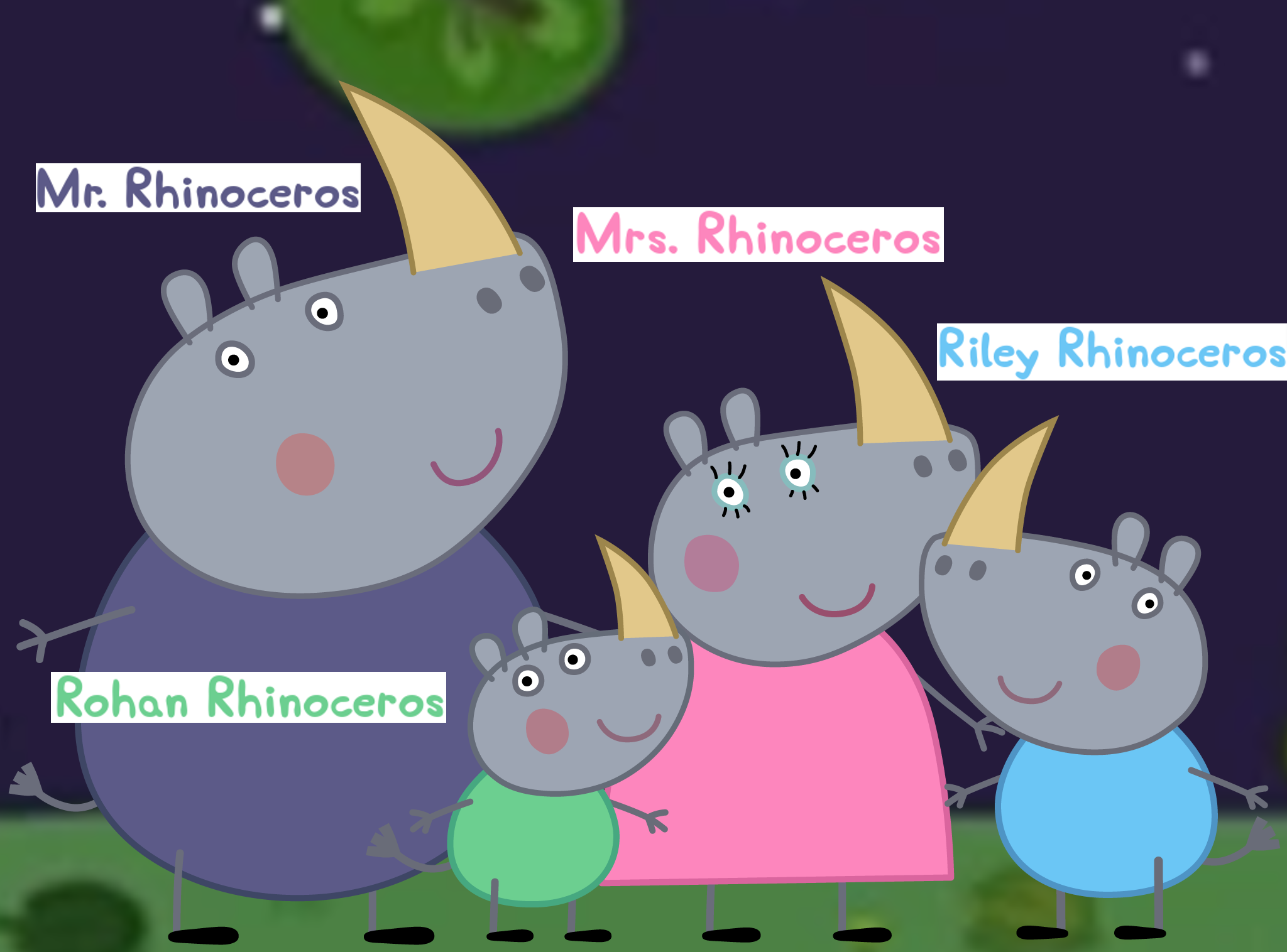Peppa X Rohan Peppa Pig: The Rhinoceros (Rhino) Family by PieraPigandFriends on ...