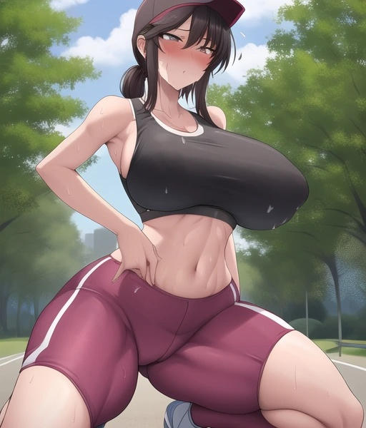 sexy anime girl in sports bra sweating (subs plz) by kazuma0000 on  DeviantArt