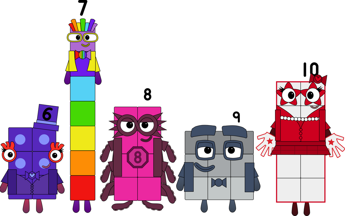 Number Blocks 6 Rig Stylized Numberblocks 6-10 #numberblocks by abedinhos on DeviantArt