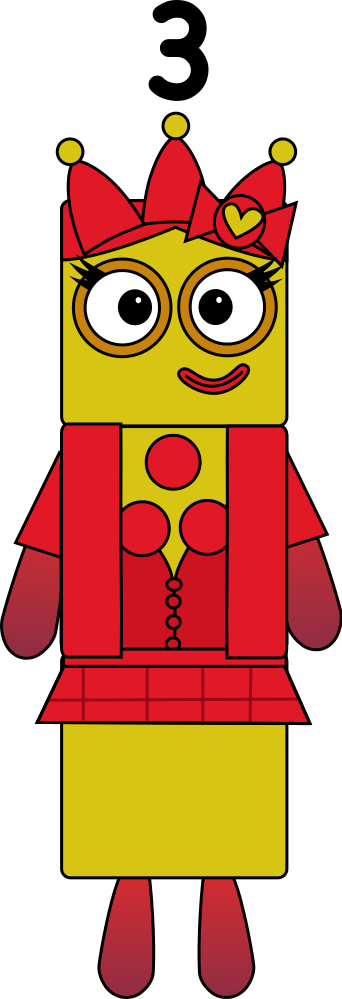 Number Blocks 3 Deviantart Stylized Numberblocks Three by abedinhos on DeviantArt