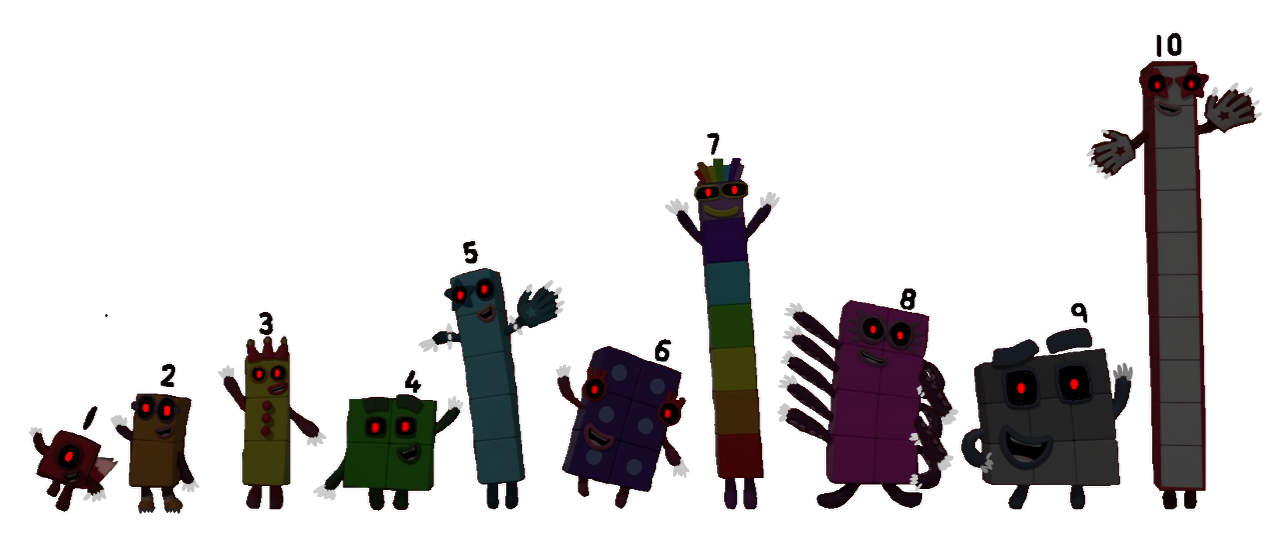 Nightmare Numberblocks by abedinhos on DeviantArt