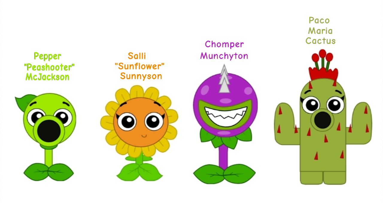 PVZ GW Characters and their full names by abedinhos on DeviantArt