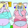 Three Elephant Princesses in the Mushroom Kingdom