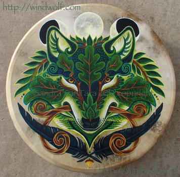 Green Wolf Drum