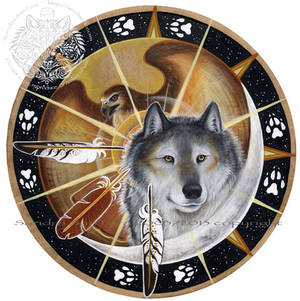 Wolf Hawk Spirit Shield