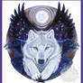 Angel Wolf Raven Shield