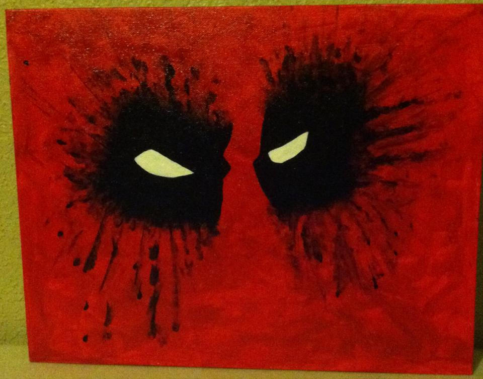 Deadpool Splatter Painting by Redqueenshive on DeviantArt