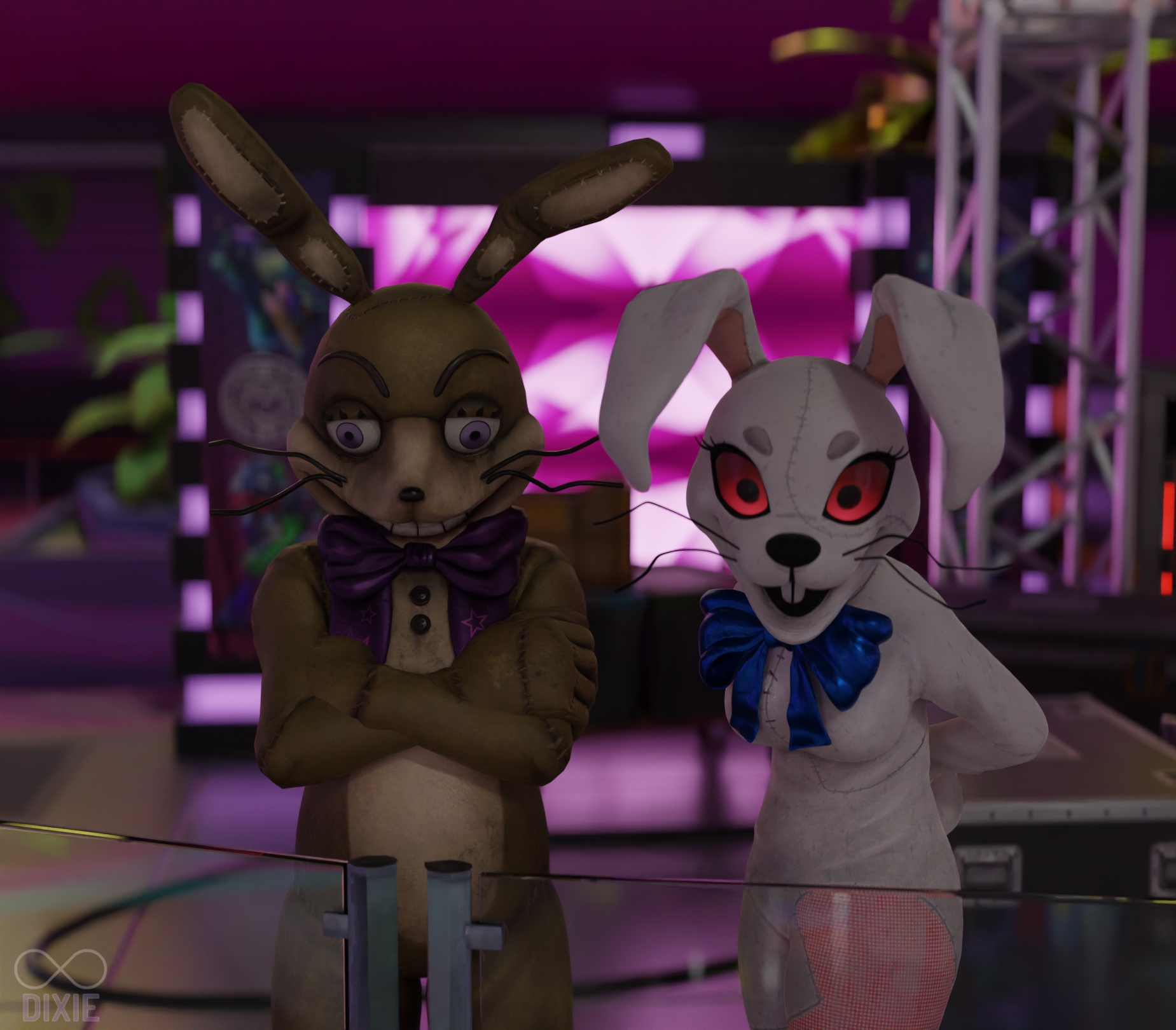 FNAF SFM] Glitchtrap meets Vanny™ on Make a GIF