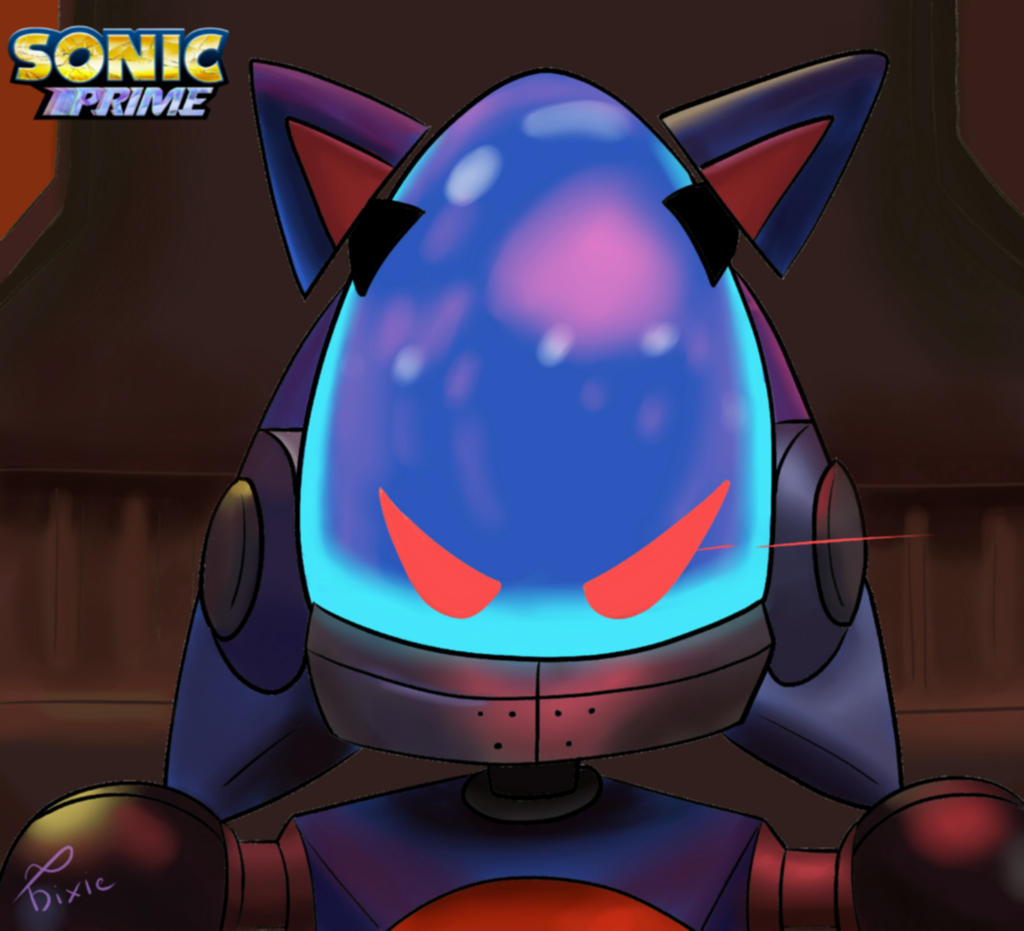 Sonic Prime - Chaos (Metal) Sonic by Brokenhollowglass on DeviantArt
