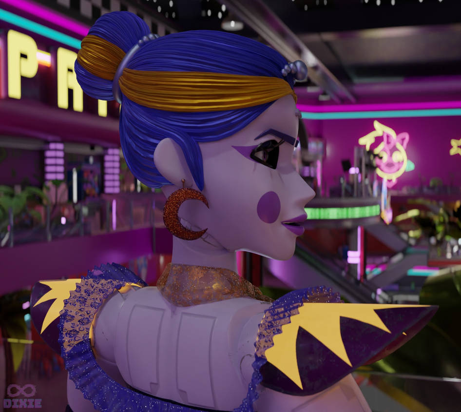 Glamrock Ballora (Blender/FNAF) by InfiniteDixie on DeviantArt