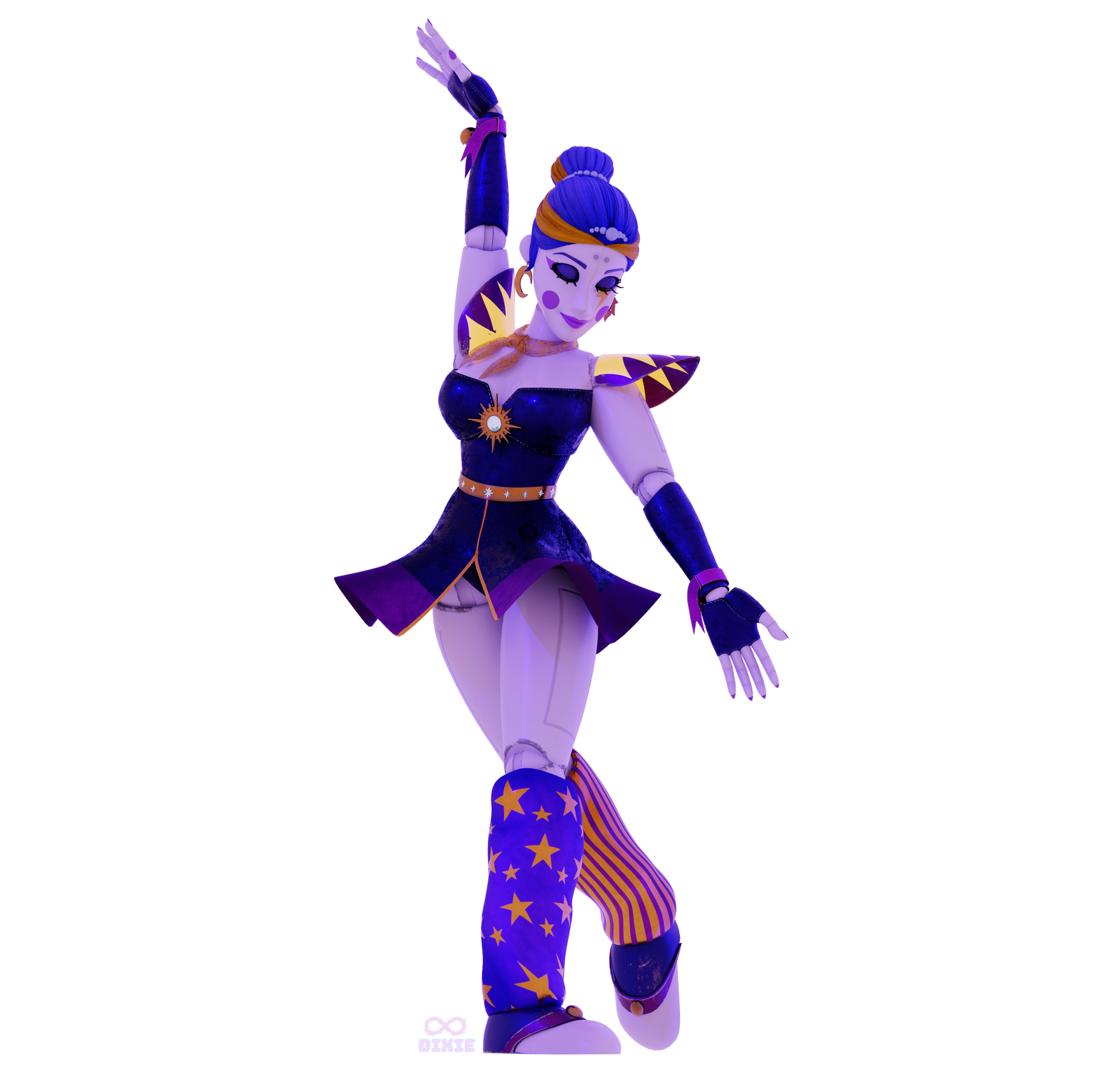 Glamrock Ballora render (Blender/FNAF) by InfiniteDixie on DeviantArt
