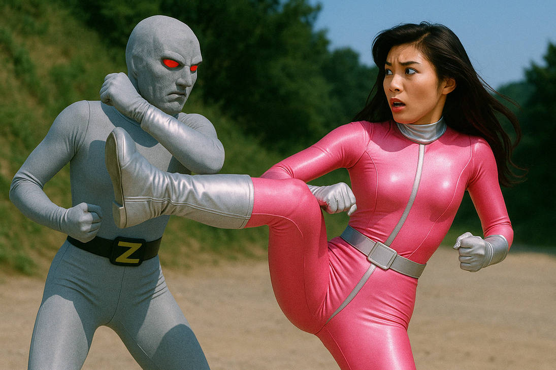 Z Putty Blocks Pink Ranger's Kick by SleekDreams on DeviantArt