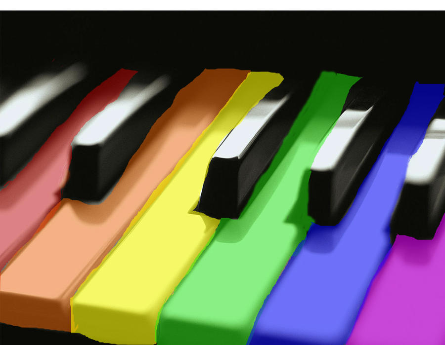Rainbow Piano by dwle123 on DeviantArt Rainbow Piano Backgrounds