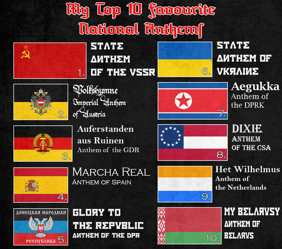 My Top 10 Favourite National Anthems By ComradeMaxwell On DeviantArt my-top-10-favourite-national-anthems-by-comrademaxwell-on-deviantart