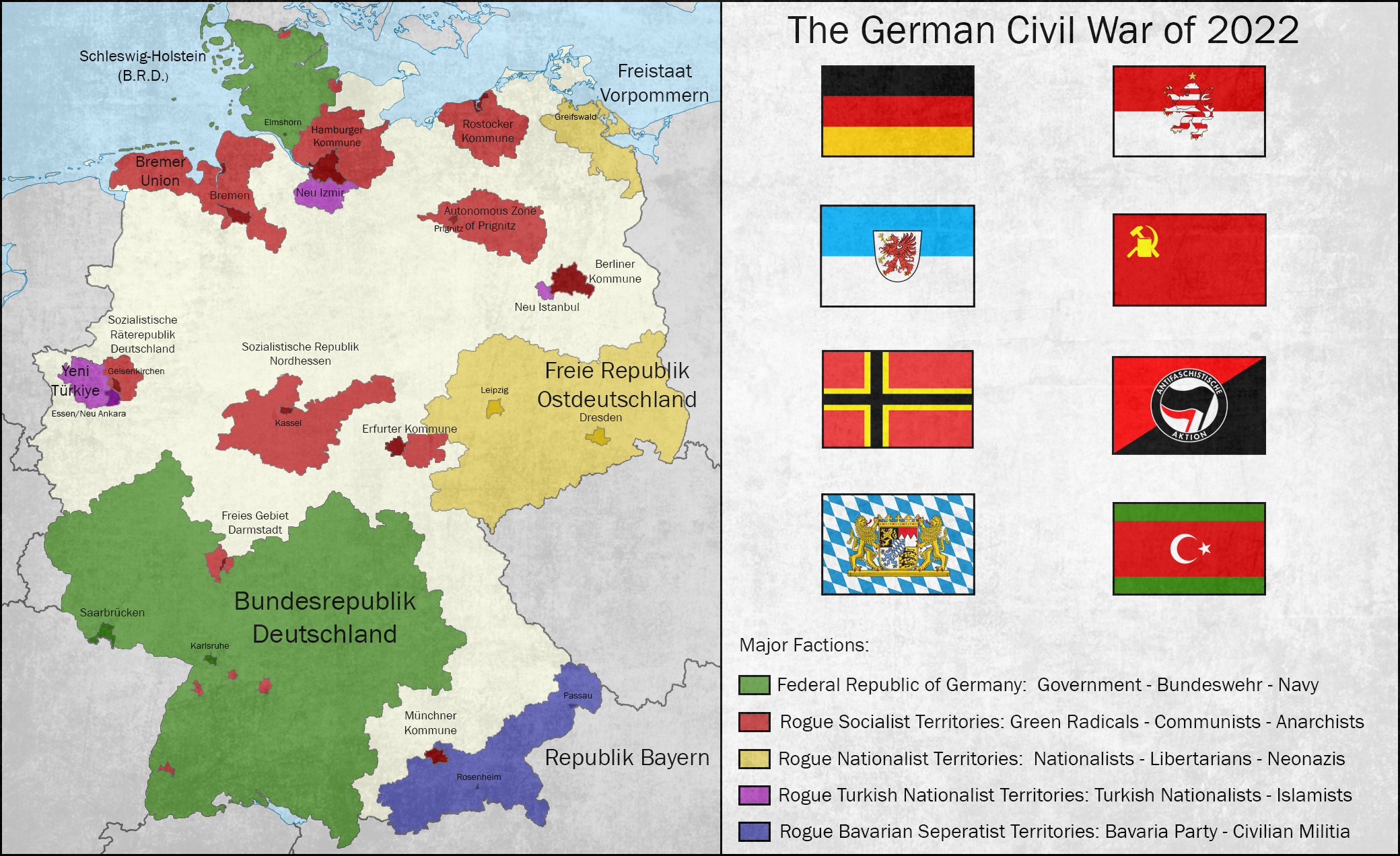 German Civil War 2022 Map Project Unfinished By Comrademaxwell On Deviantart Germany Map As Of 2022