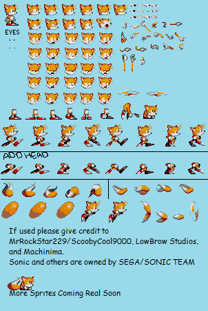 Sonic For Hire- Tails Sprite Sheet.