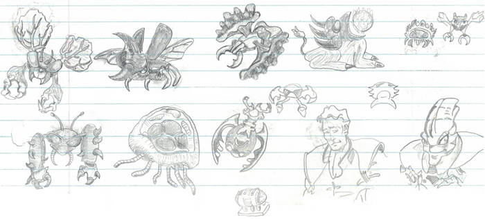 Metroid + F-Zero old sketchdump