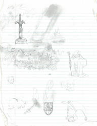 Legend of Zelda sketchdump (oldie, year 2000-ish)